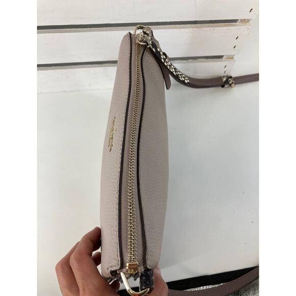 KATE SPADE, TAUPE LEATHER, SNAKE PRINT WOMENS CROSSOBODY BAG - Picture 12 of 15